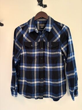 Pendleton Wool Womens Blue Black Plaid Button-Down Shirt